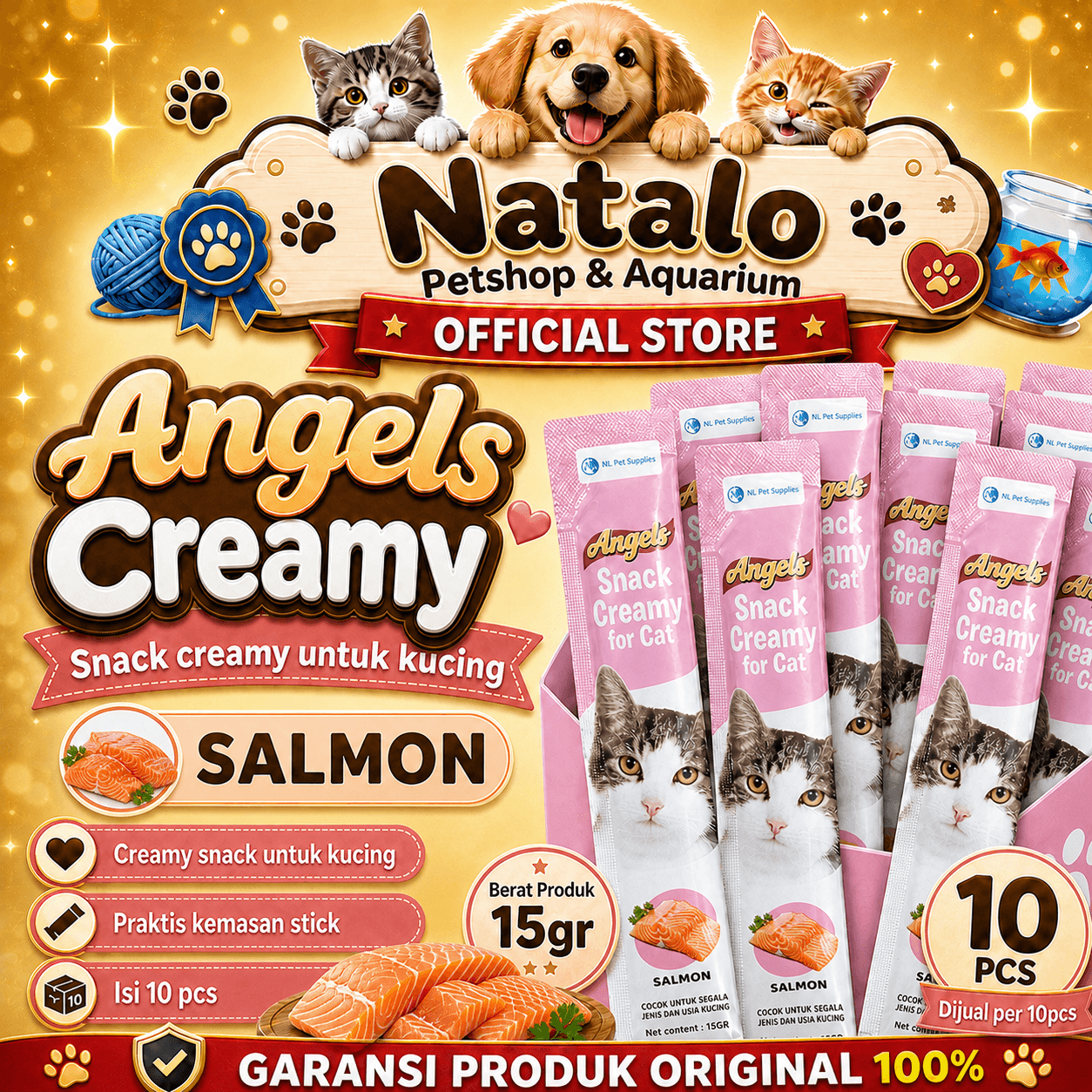 Angels Creamy Salmon 15g x 10pcs