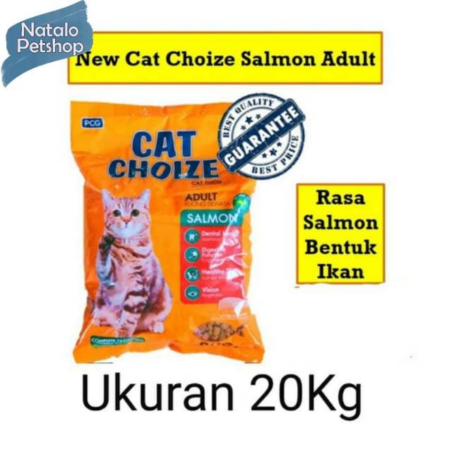 Cat Choize Adult Salmon 20kg Cat Food bentuk Ikan — gambar 1