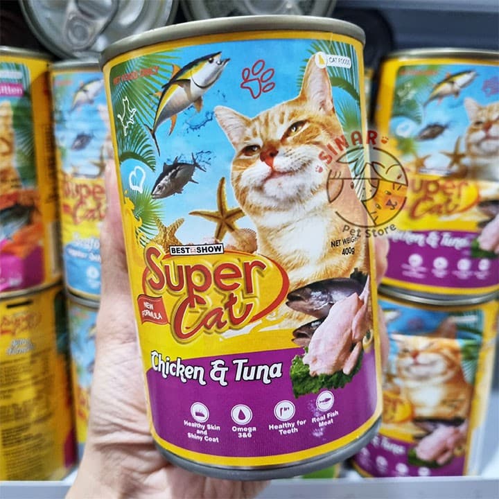 SuperCat Super Cat Adult Chicken & Tuna 400g — gambar 1