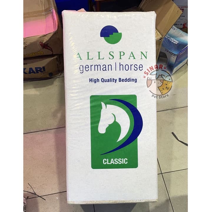 German Horse Allspan 19kg Classic Serbuk Kayu Kuda Hamster Kelinci — gambar 1