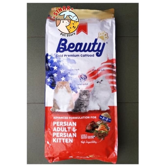 Beauty Gold 15KG Premium Cat Food Makanan Kucing Adult Kitten Persian - gambar 1