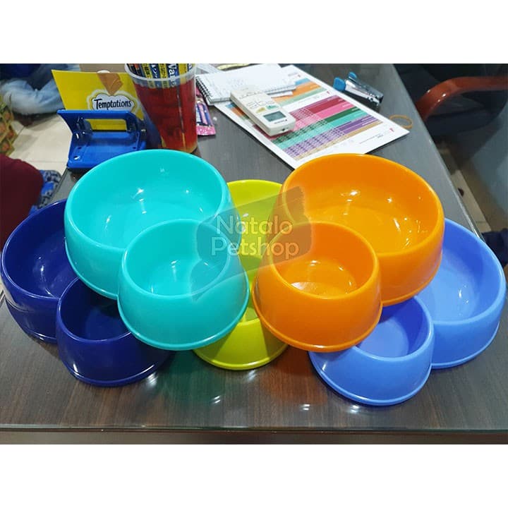 Bowl Double Minimalis -Tempat Makan Minum Hewan/Kucing/Anjing/Mangkuk - gambar 1
