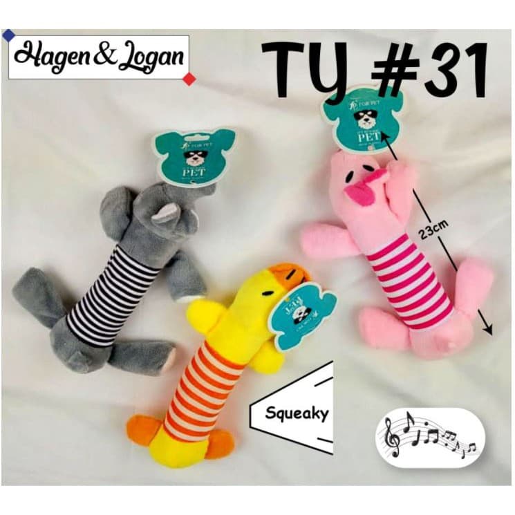Mainan Hewan TY 31 Boneka Panjang Bunyi Hewan Kucing Anjing Anak — gambar 1