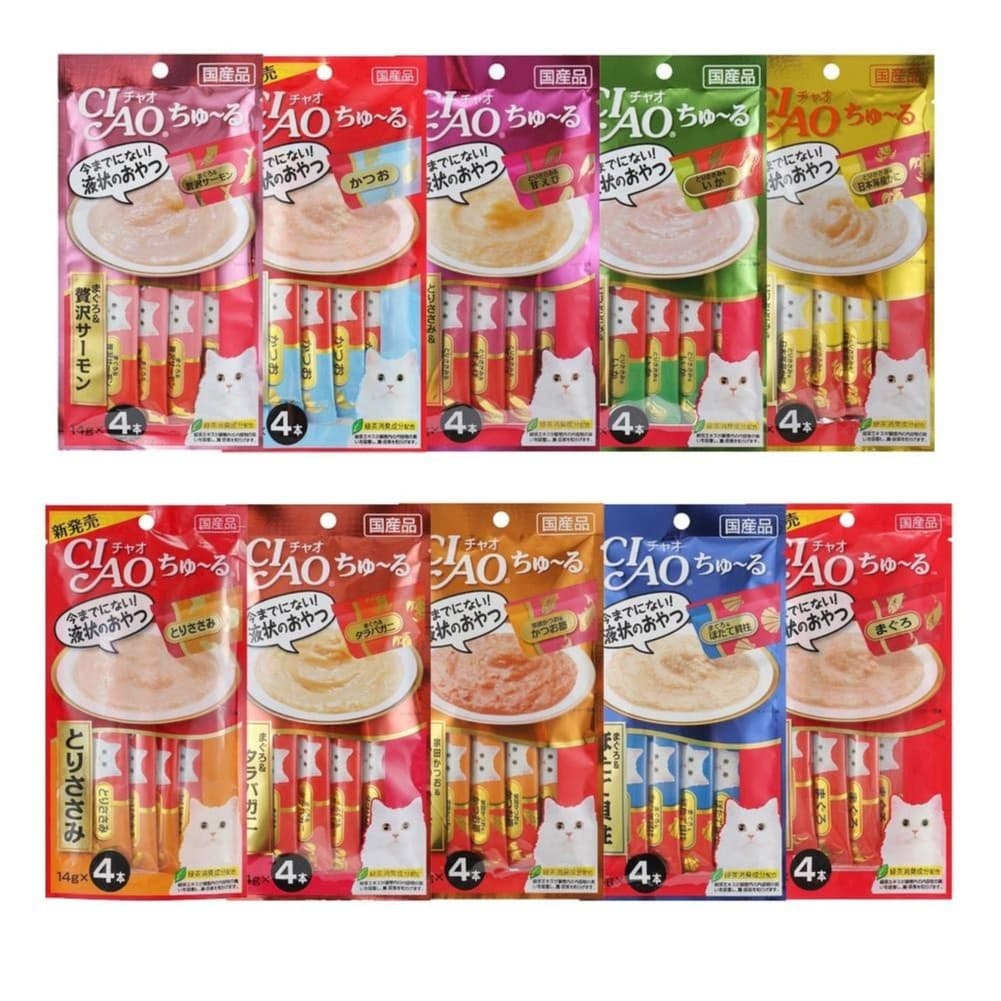 Ciao Churu Liquid Cat Snack 4 x 14g Jajan Kucing Creamy Cemilan — gambar 1