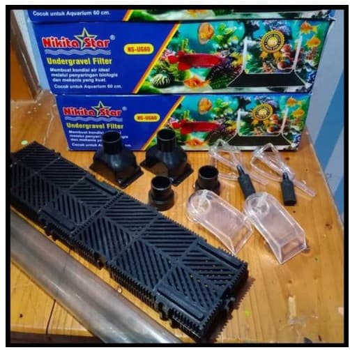 Undergravel Filter Aquarium/Aquascape 60cm - gambar 1
