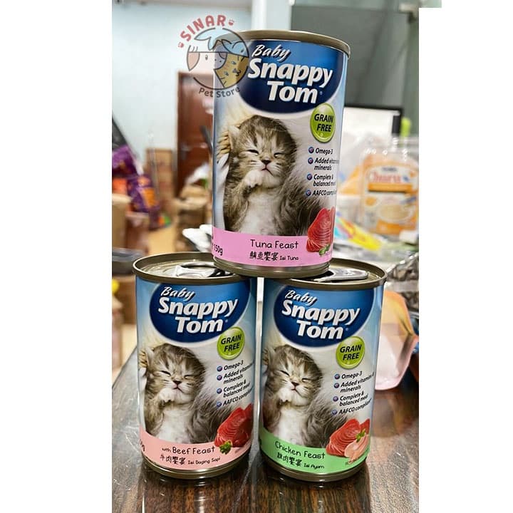 Snappy Tom Baby Kitten 150g Makanan Kaleng Anak Kucing SnappyTom — gambar 1