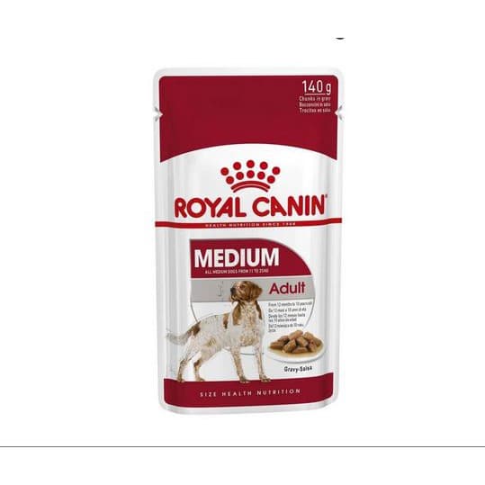 Royal Canin Medium Adult Pouch Wet Food 140g — gambar 1