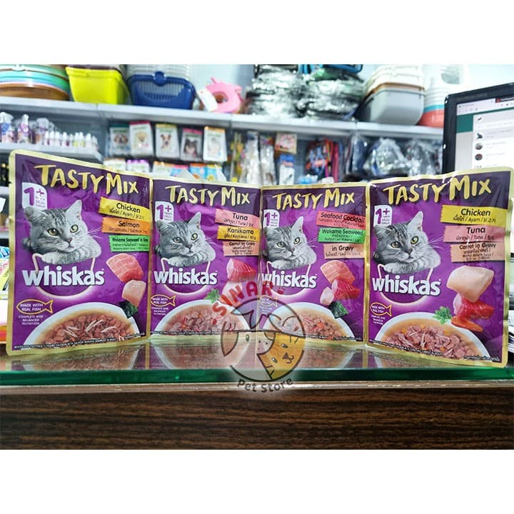 Whiskas Pouch Tasty Mix 70g — gambar 1