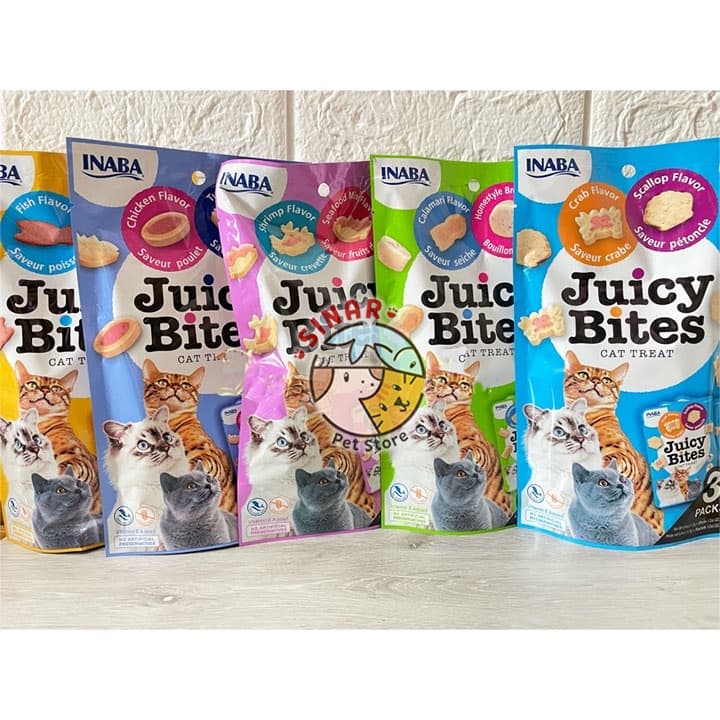 Ciao Juicy Bites 3 x 11.3g Cat Snack Kucing isi 3Packs Jajan Cemilan — gambar 1