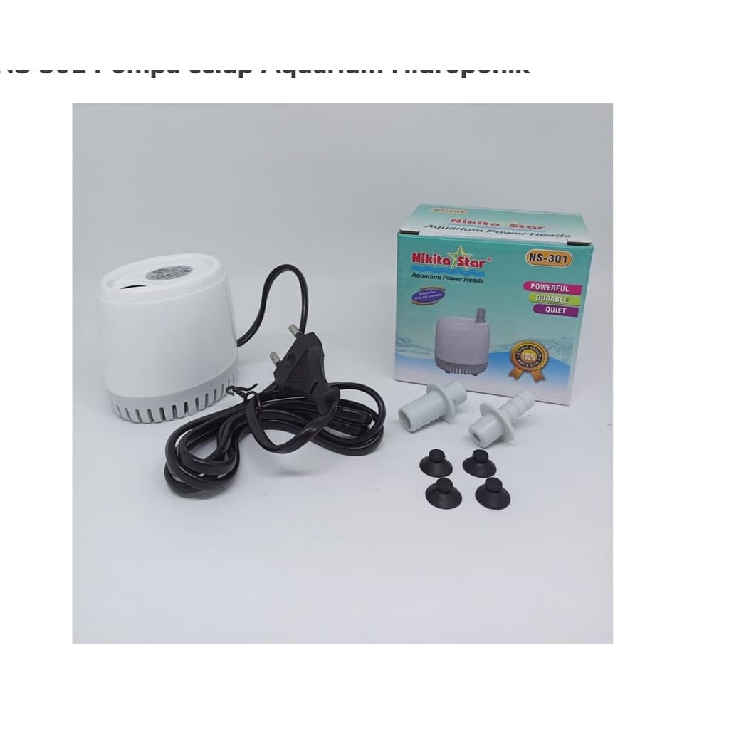 Nikita Star NS301 NS 301 Pompa Celup Power Heads Aquarium Hidroponik - gambar 1