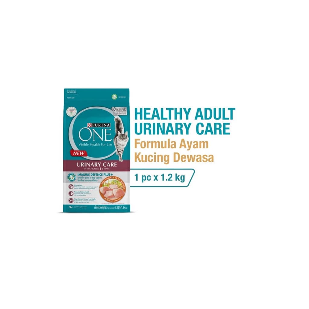 Purina ONE Healthy Urinary Chicken Makanan Kering Kucing Dewasa 1.2Kg - gambar 1