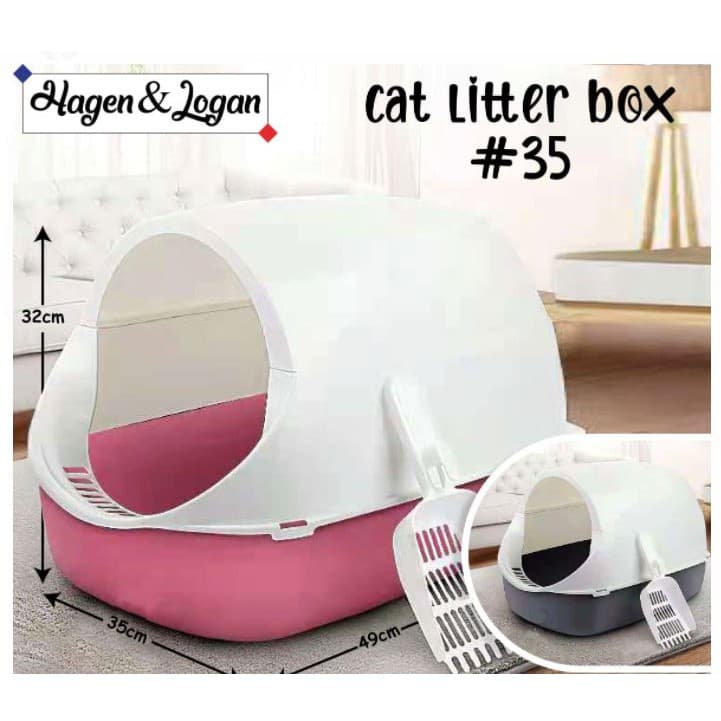 Cat Litter Box 35 Free Sekop - Pet Toilet Kucing Tempat — gambar 1