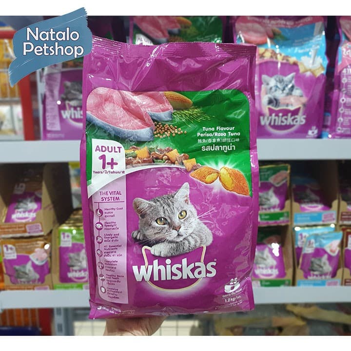 Whiskas Adult Tuna 1.2kg Dry Food — gambar 1