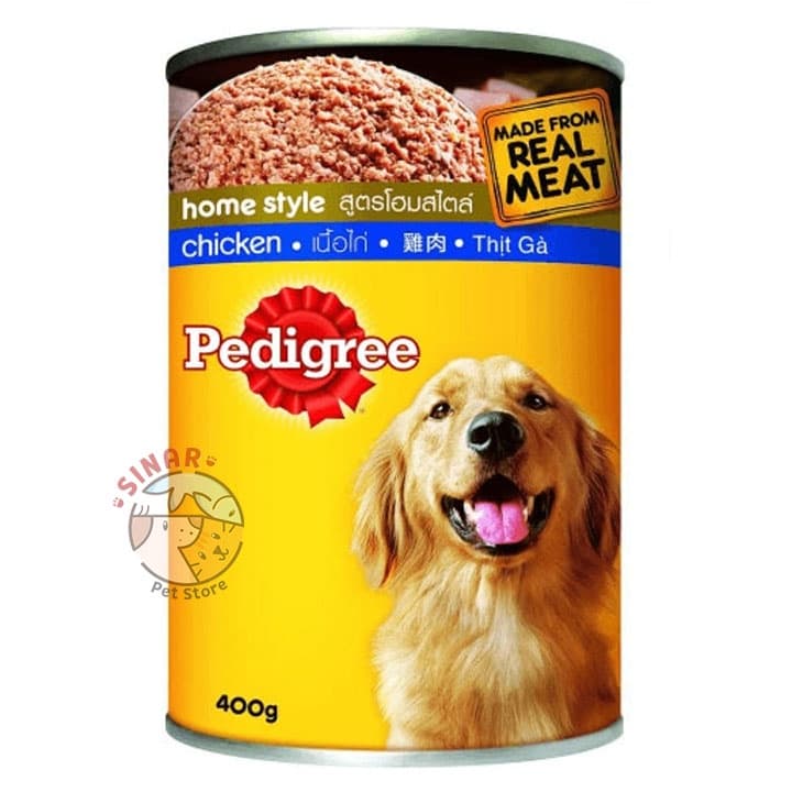 Pedigree Kaleng Adult Chicken 400g Makanan Basah Anjing Ayam Dog Wet — gambar 1