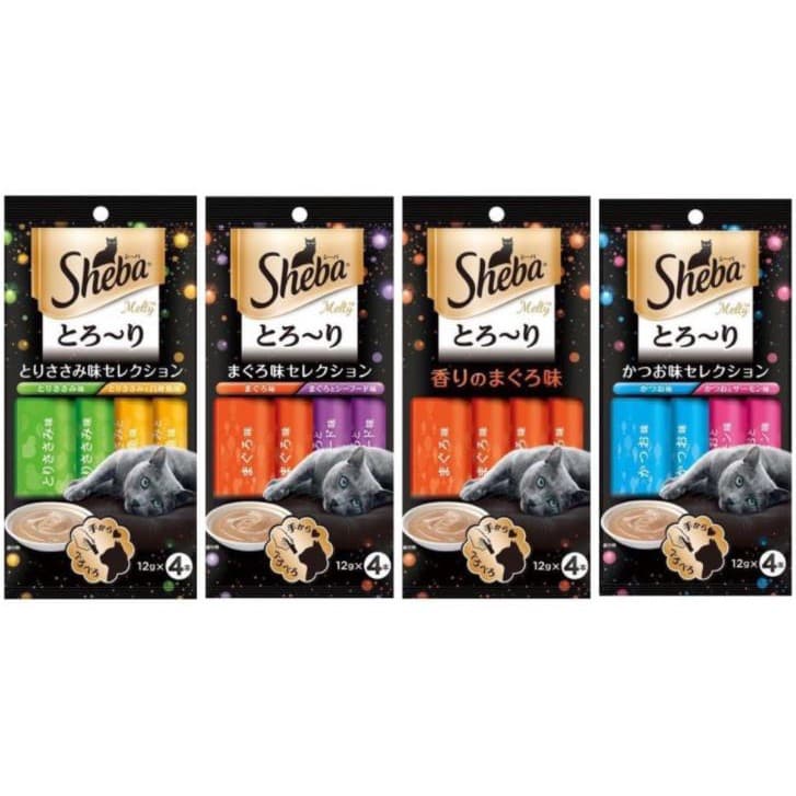 Sheba Melty 48g Snack Liquid Kucing isi 4 x 12g — gambar 1