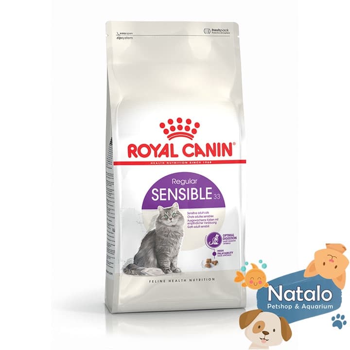 Royal Canin Sensible 33 400g Makanan Kucing Pencernaan Sehat Pelet — gambar 1
