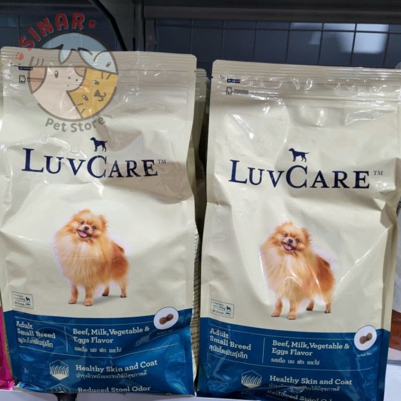 Luv Care Adult Small Breed Beef 2kg Dog Food — gambar 1