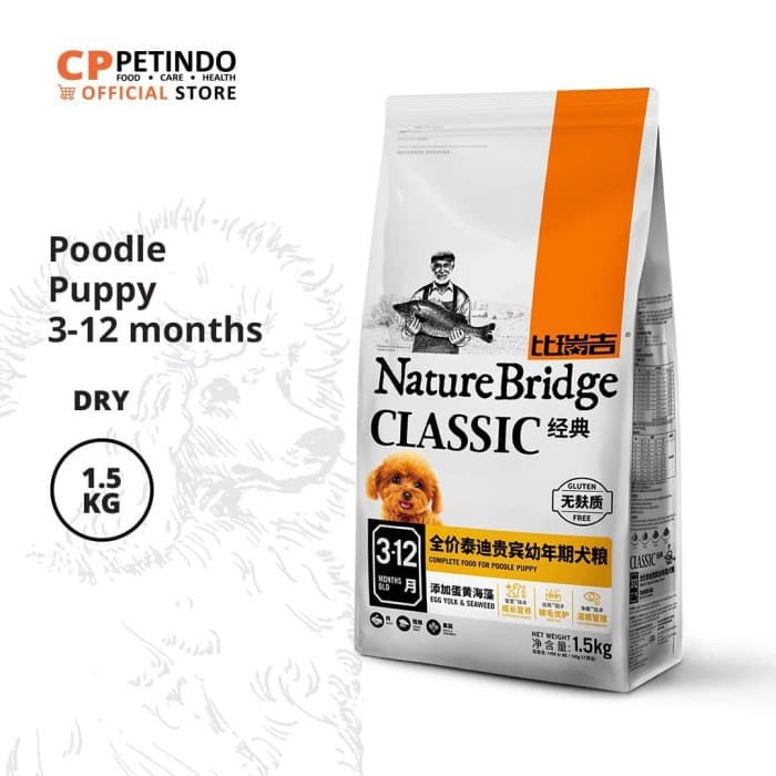 Nature Bridge Poodle Puppy Dog 1.5kg — gambar 1