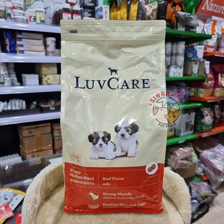 Luv Care Puppy Medium Breed Beef 2kg — gambar 1