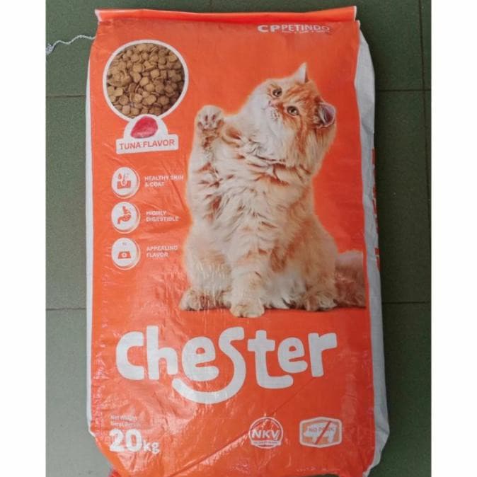 Chester 20kg Makanan Kucing All Stage rasa Tuna Pelet Kering — gambar 1