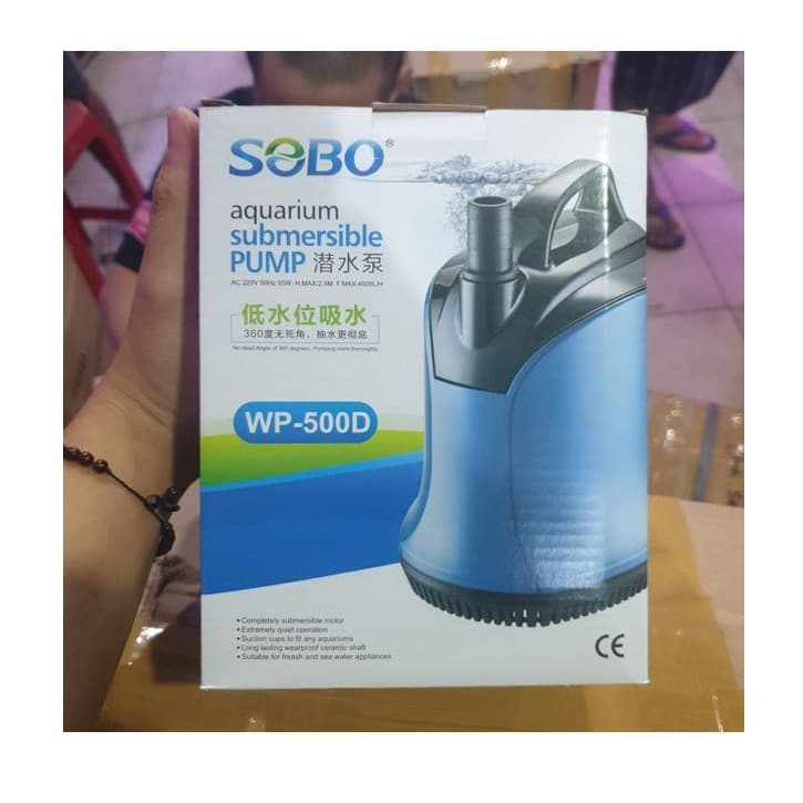 Sobo Wp - 500 D Vertikal Pompa Aquarium Kolam Hidroponik 500d — gambar 1