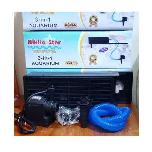Nikita Top Filter 3 in 1 Star NS 666/Filter Aquarium 3 in 1 — gambar 1