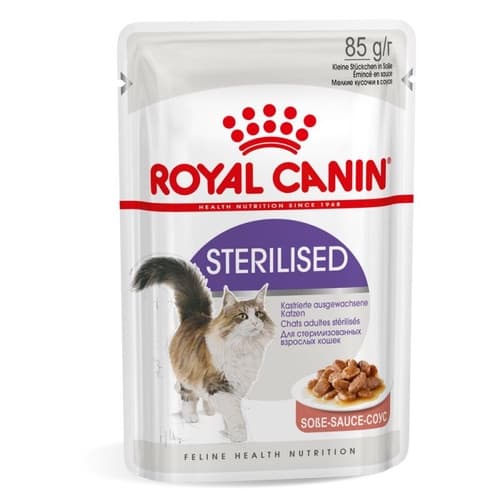 Royal Canin Sterilised 85g Wet Food Sterilized Gravy Jelly Loaf Cat — gambar 1
