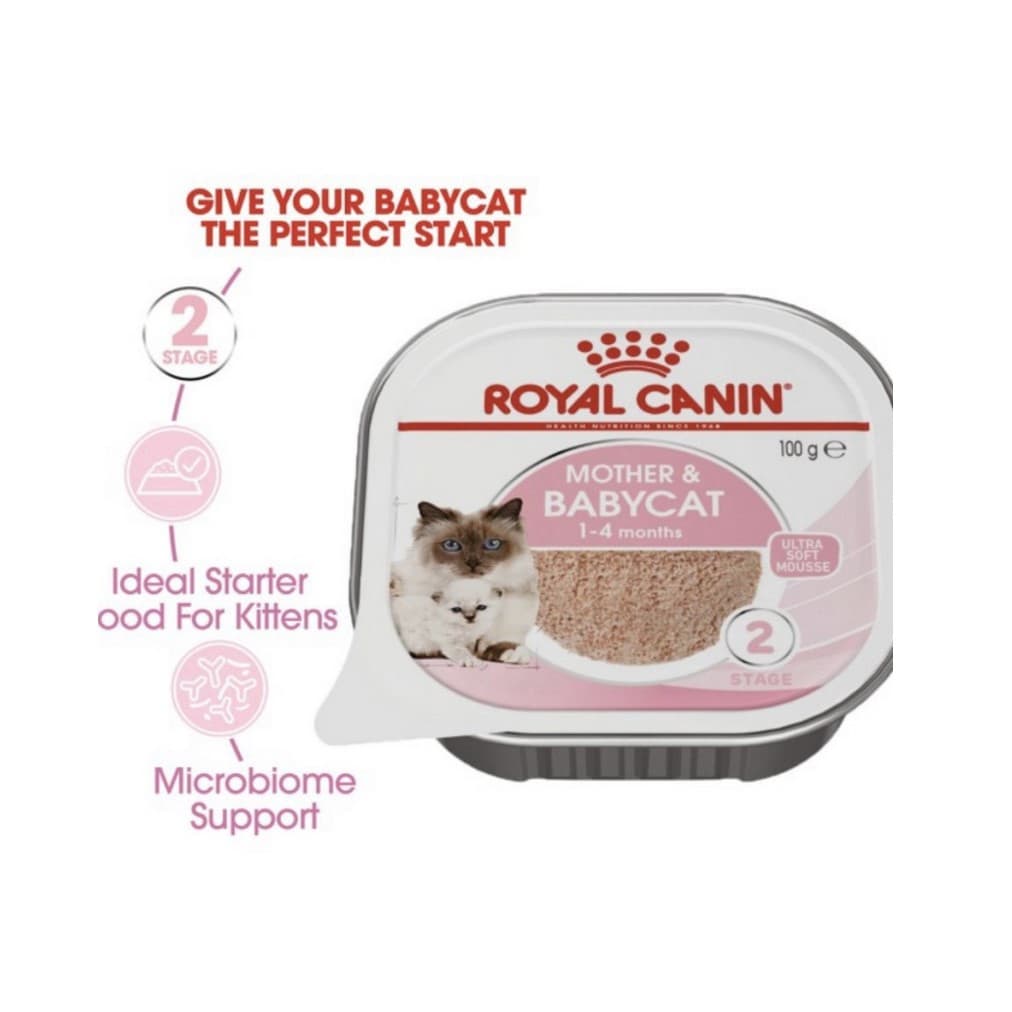 Royal Canin Mother and Baby Cat Tray 100g Wet Food Makanan Anak dan — gambar 1