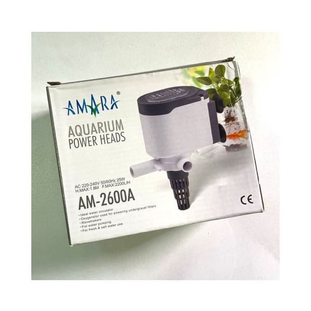 AMARA AM 2600A 2600 Pompa Pump Celup Aquarium Kolam Hidroponik - gambar 1