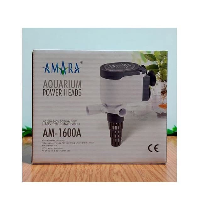 AMARA AM 1600A 1600 Pompa Pump Celup Aquarium Kolam Hidroponik - gambar 1