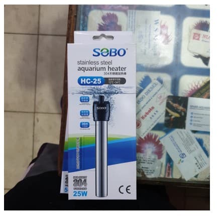 Sobo Aquarium Heater Stainless Steel 100 200W — gambar 1