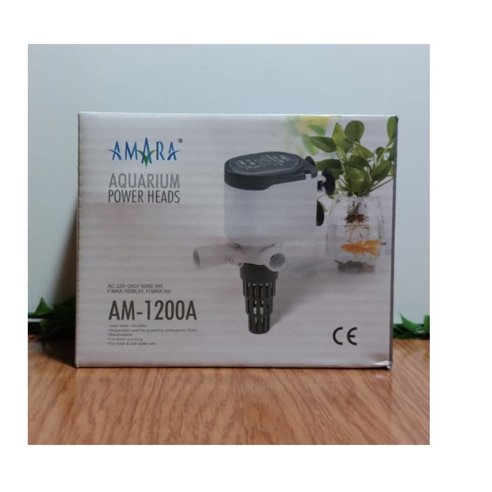 AMARA AM 1200A 1200 Pompa Celup Aquarium Kolam Hidroponik - gambar 1