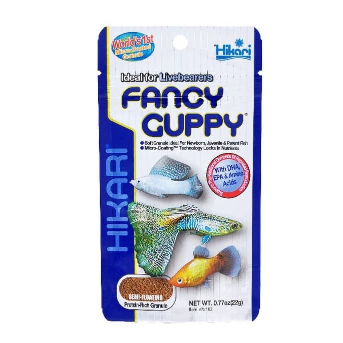 Hikari Fancy Guppy 22g/gr/gram Makanan Ikan Guppy — gambar 1