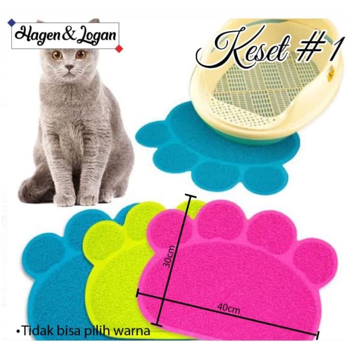 Keset 1 Motif Paw Telapak Tangan Hewan Kucing Anjing Kelinci Pet — gambar 1