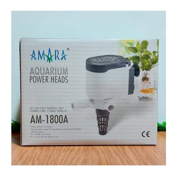 AMARA AM 1800A 1800 Pump Pompa Celup Aquarium Kolam Hidroponik - gambar 1