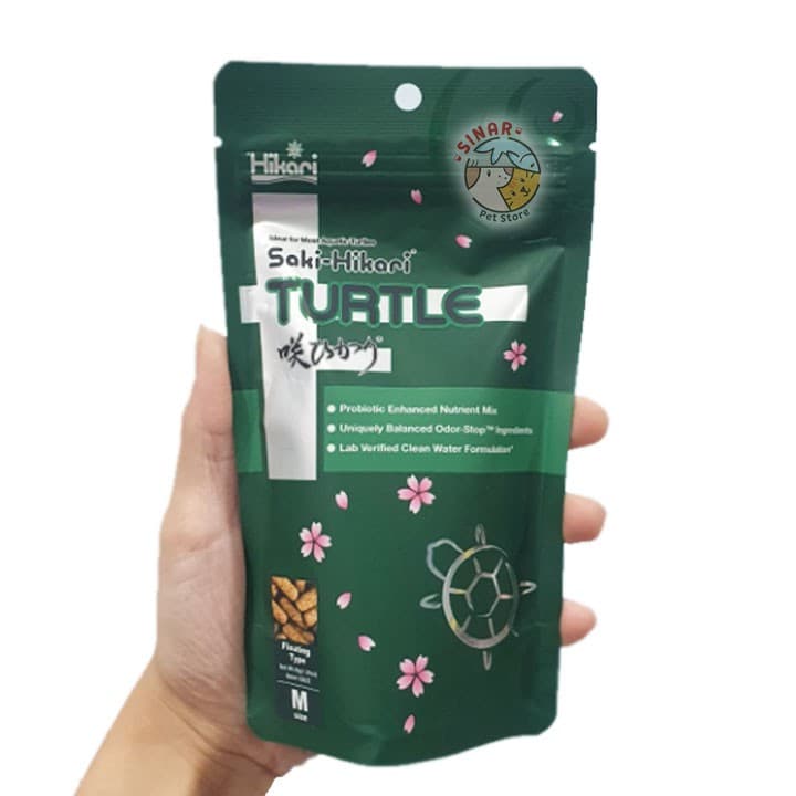 Hikari Saki Turtle Makanan Kura kura Jepang Floating 45g — gambar 1