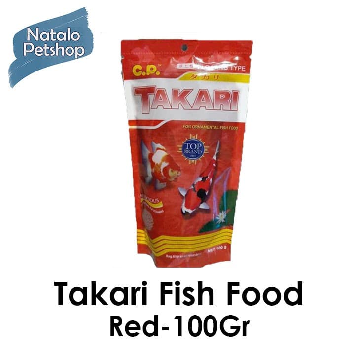 Takari Merah 100g Fish Food Red Floating Type/Pelet/Makanan/Pakan/Ikan — gambar 1