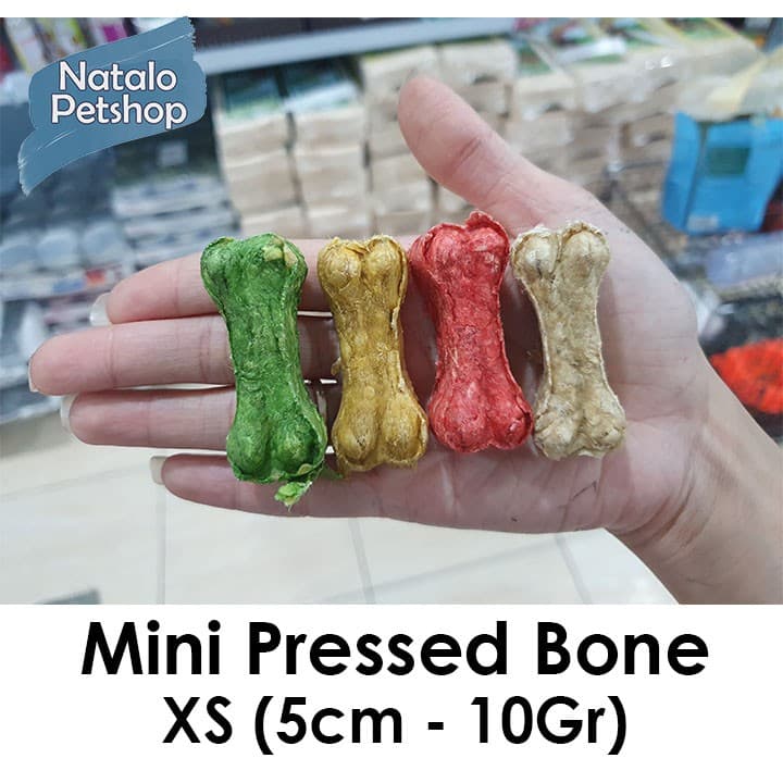 Mini Pressed Bone Mix/Tulang Kecill Warna Random terbuat dari Susu — gambar 1