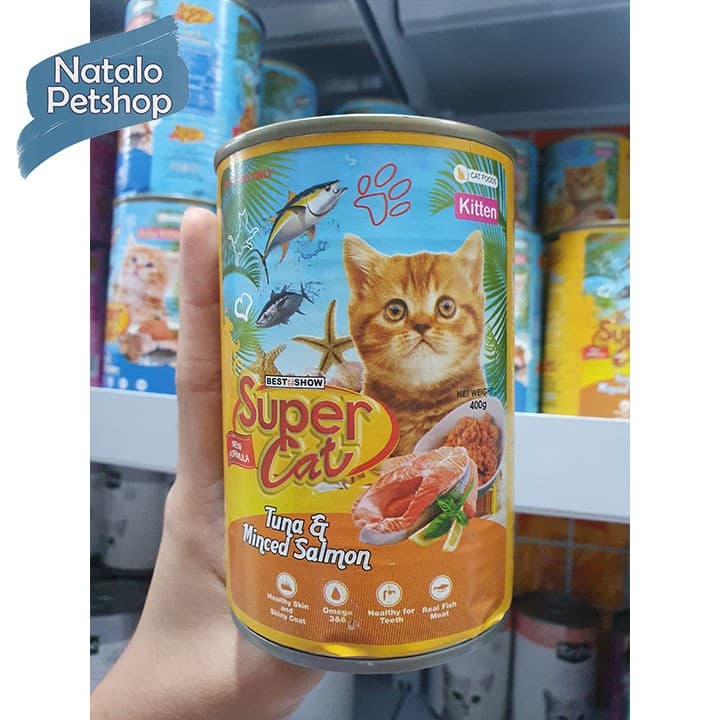 Supercat Food Kitten Tuna & Minced Salmon 400g — gambar 1