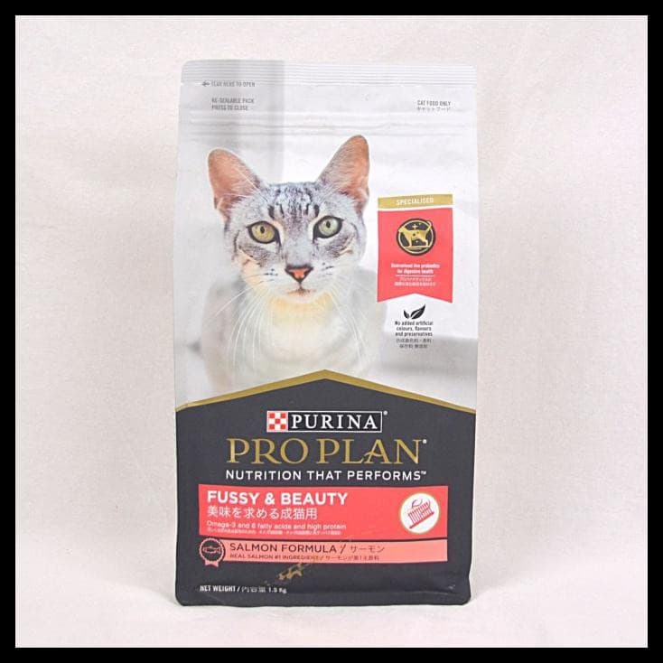 Pro Plan Proplan Adult Fussy & Beauty Salmon Formula 1.5kg — gambar 1