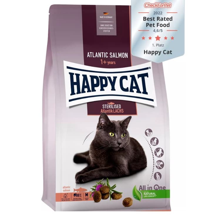 Happy Cat Supreme Sterilised Atlantic Salmon 1.3KG Food Makanan Kucing - gambar 1