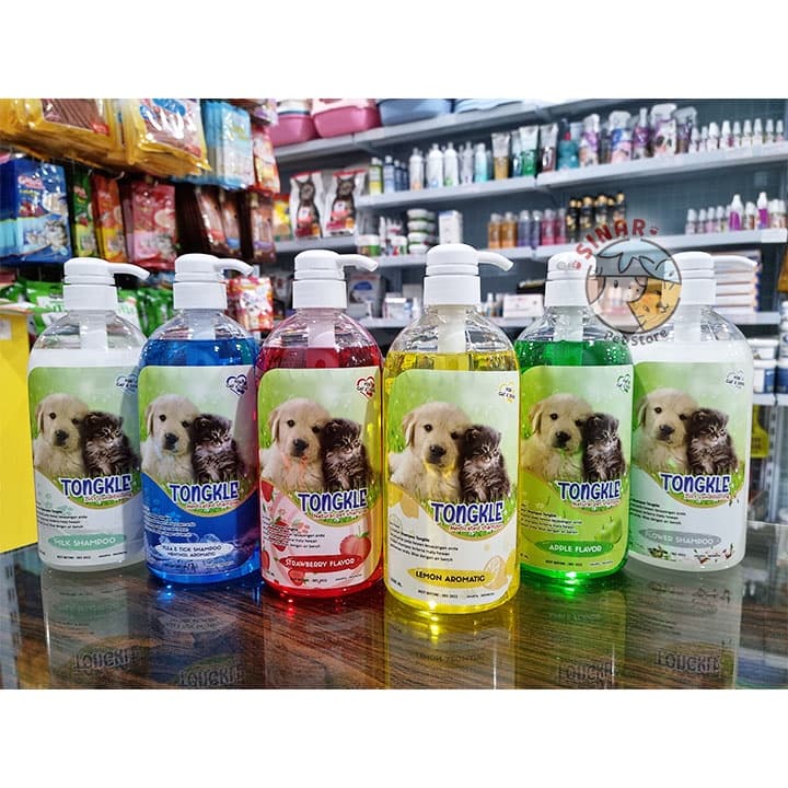 Tongkle 1lt Shampoo Hewan - Kucing Anjing 1L/1000ml Wangi — gambar 1