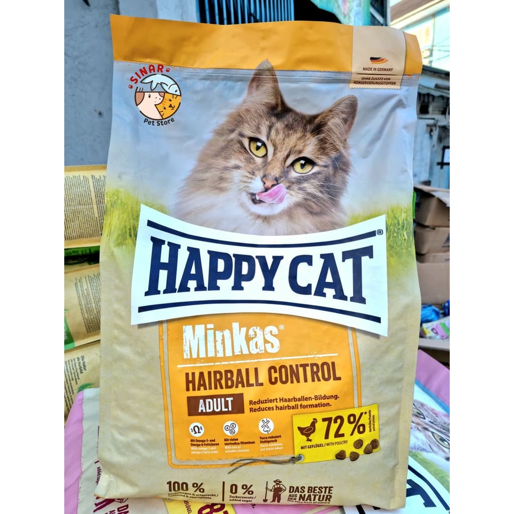 Happy Cat Minkas Hairball Control 4KG Makanan Kucing Anti Hair Ball - gambar 1
