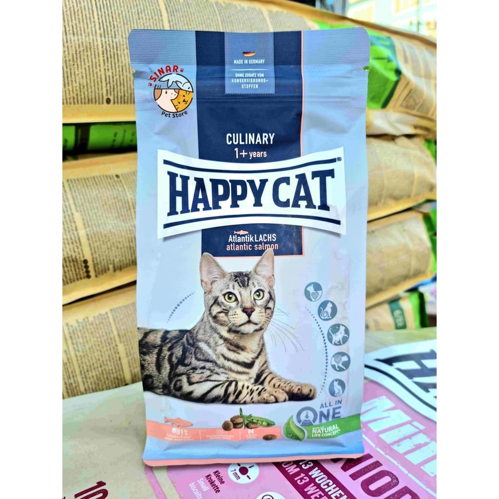 Happy Cat Culinary Supreme Atlantic Salmon 1.3kg Food Makanan Kucing — gambar 1