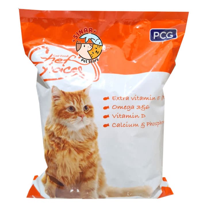 Chef's Choices 1kg Cat Food Makanan Kucing Chef Choice Choize — gambar 1