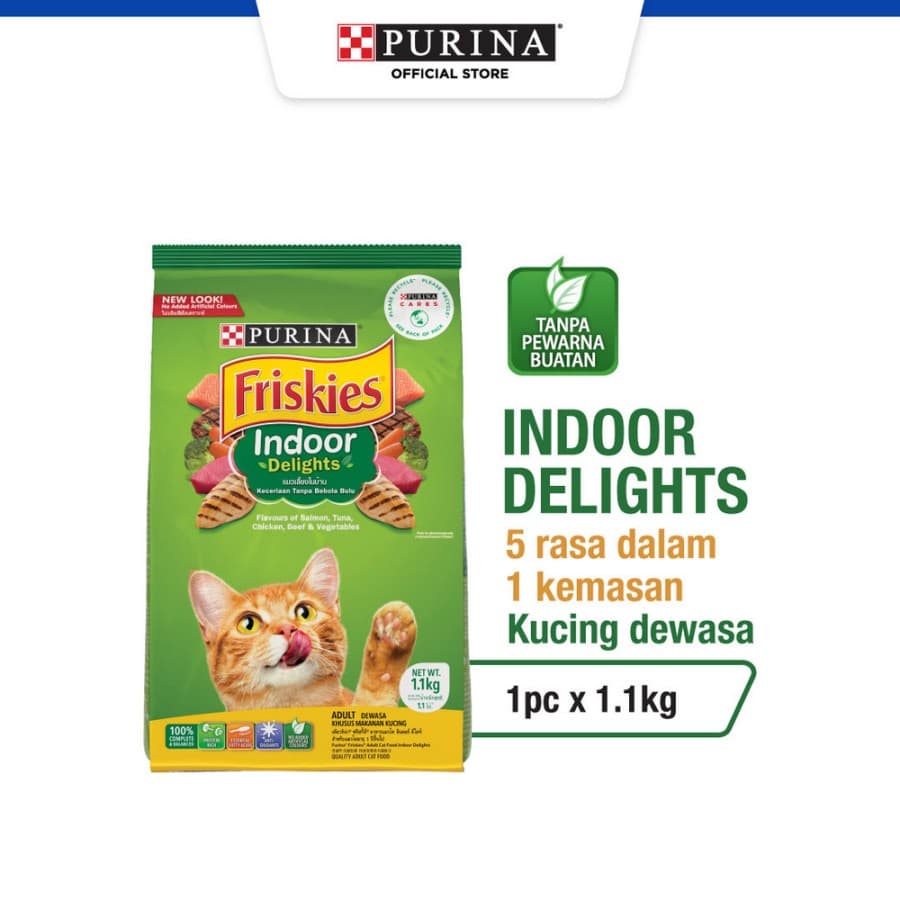 Friskies Adult Indoor Delights 1kg — gambar 1