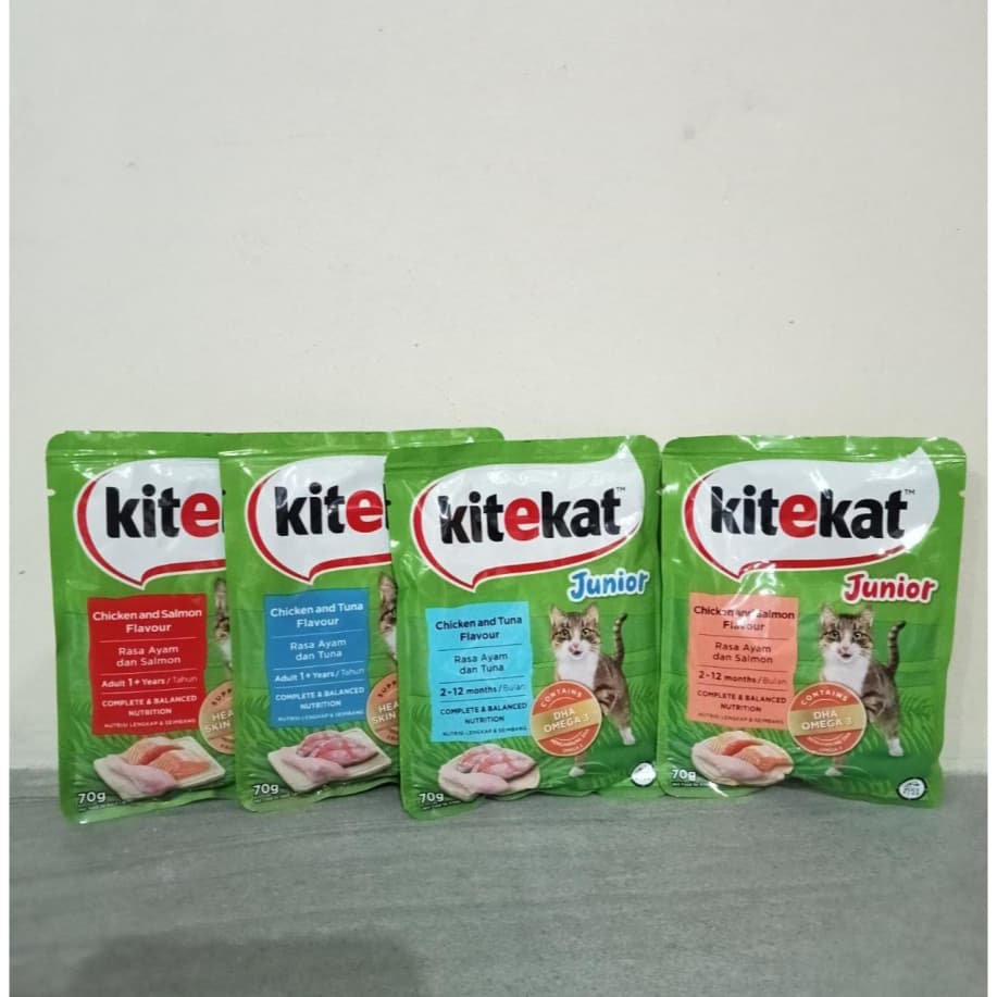 Kitekat Pouch Kitten and Adult 70g — gambar 1