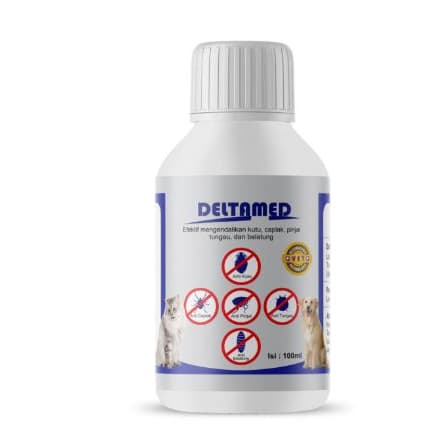 Deltamed Obat Kutu Hewan Kucing Anjing Mandi Semprot 100ml Cat — gambar 1