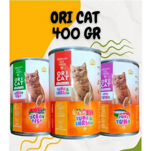 Oricat Kaleng 400g (Per 1pcs) Makanan Basah Kucing Ori Cat Food Wet — gambar 1