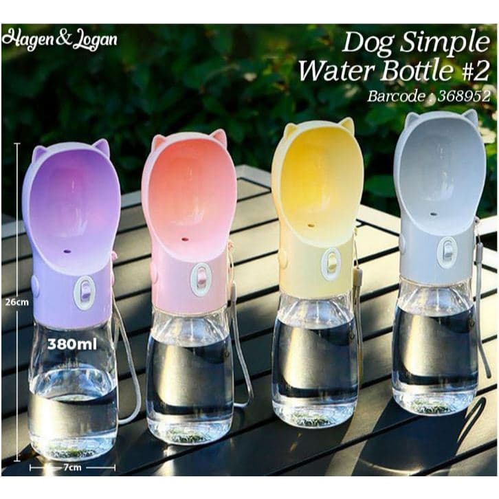Dog Simple Water Bottle #2 Botol Tempat Minum Hewan Travel 380ml — gambar 1